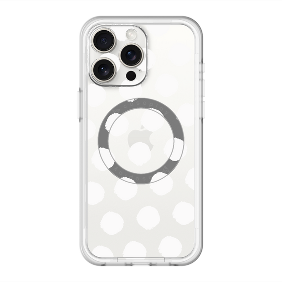 スリムプロテクションプレミアムケース with MagSafe［ オリジナル - 推し色水玉 - ホワイト ］