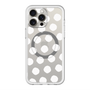 スリムプロテクションプレミアムケース with MagSafe［ オリジナル - 推し色水玉 - ホワイト ］