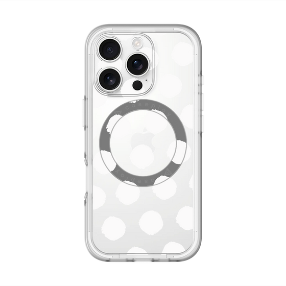 スリムプロテクションプレミアムケース with MagSafe［ オリジナル - 推し色水玉 - ホワイト ］