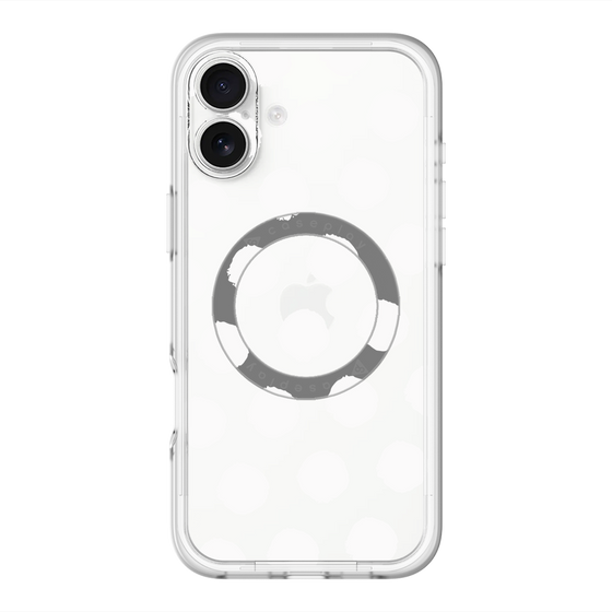 スリムプロテクションプレミアムケース with MagSafe［ オリジナル - 推し色水玉 - ホワイト ］