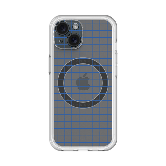 スリムプロテクションプレミアムケース with MagSafe［ オリジナル - 推し色チェック - ブルー ］