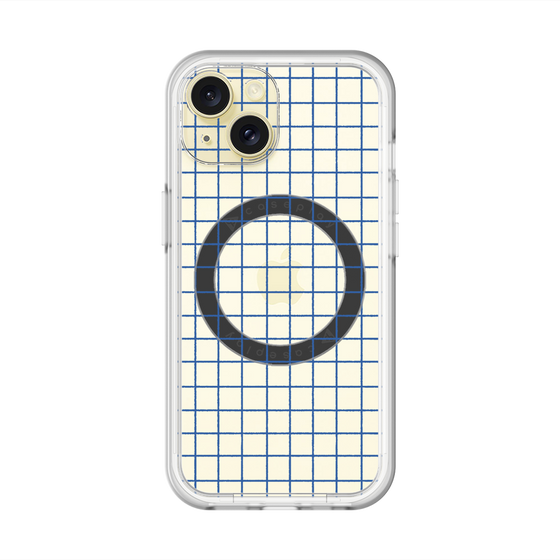 スリムプロテクションプレミアムケース with MagSafe［ オリジナル - 推し色チェック - ブルー ］