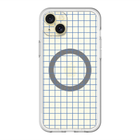 スリムプロテクションプレミアムケース with MagSafe［ オリジナル - 推し色チェック - ブルー ］