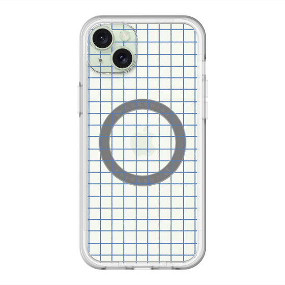 スリムプロテクションプレミアムケース with MagSafe［ オリジナル - 推し色チェック - ブルー ］