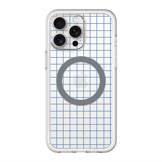スリムプロテクションプレミアムケース with MagSafe［ オリジナル - 推し色チェック - ブルー ］