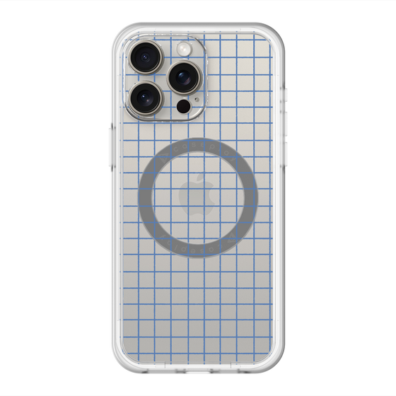 スリムプロテクションプレミアムケース with MagSafe［ オリジナル - 推し色チェック - ブルー ］