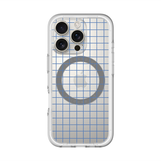 スリムプロテクションプレミアムケース with MagSafe［ オリジナル - 推し色チェック - ブルー ］