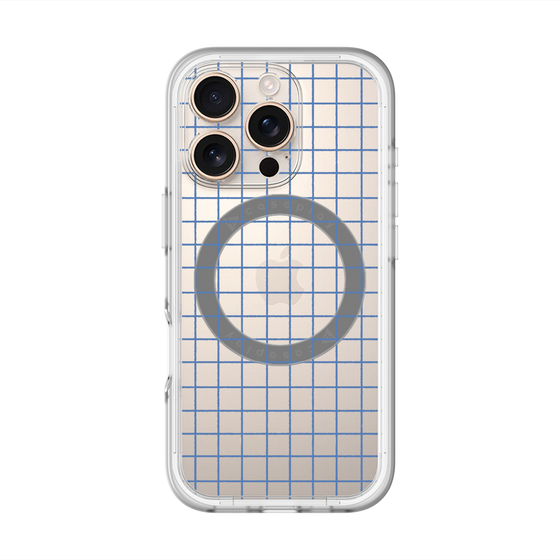 スリムプロテクションプレミアムケース with MagSafe［ オリジナル - 推し色チェック - ブルー ］