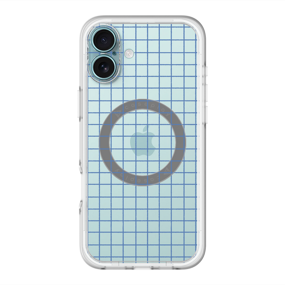 スリムプロテクションプレミアムケース with MagSafe［ オリジナル - 推し色チェック - ブルー ］