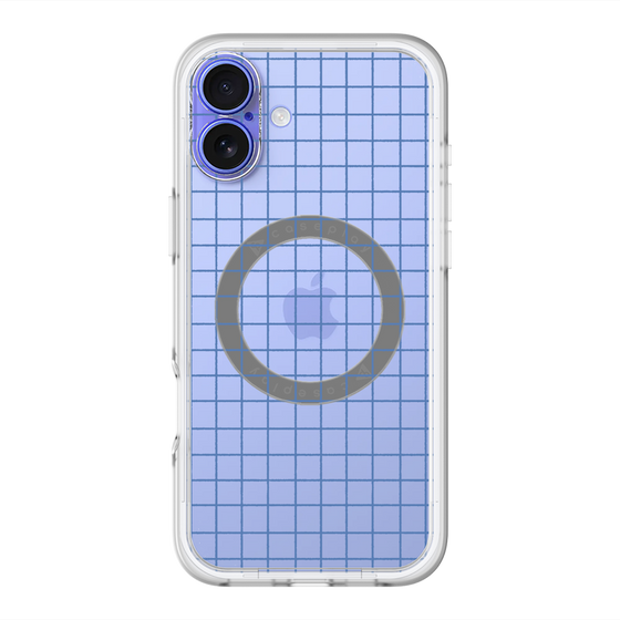 スリムプロテクションプレミアムケース with MagSafe［ オリジナル - 推し色チェック - ブルー ］