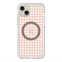 スリムプロテクションプレミアムケース with MagSafe［ オリジナル - 推し色チェック - レッド ］