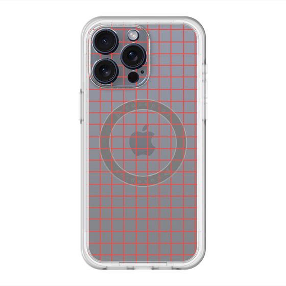スリムプロテクションプレミアムケース with MagSafe［ オリジナル - 推し色チェック - レッド ］