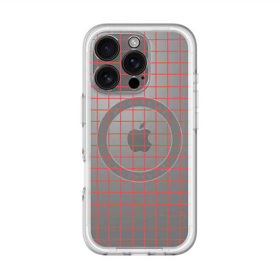 スリムプロテクションプレミアムケース with MagSafe［ オリジナル - 推し色チェック - レッド ］