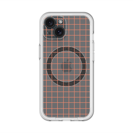 スリムプロテクションプレミアムケース with MagSafe［ オリジナル - 推し色チェック - オレンジ ］