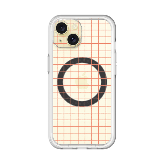 スリムプロテクションプレミアムケース with MagSafe［ オリジナル - 推し色チェック - オレンジ ］