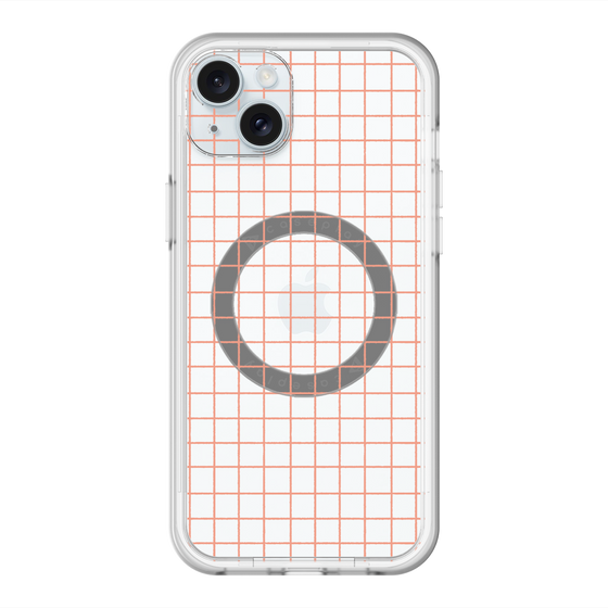 スリムプロテクションプレミアムケース with MagSafe［ オリジナル - 推し色チェック - オレンジ ］