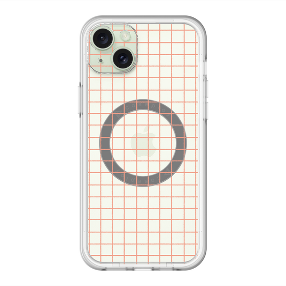 スリムプロテクションプレミアムケース with MagSafe［ オリジナル - 推し色チェック - オレンジ ］