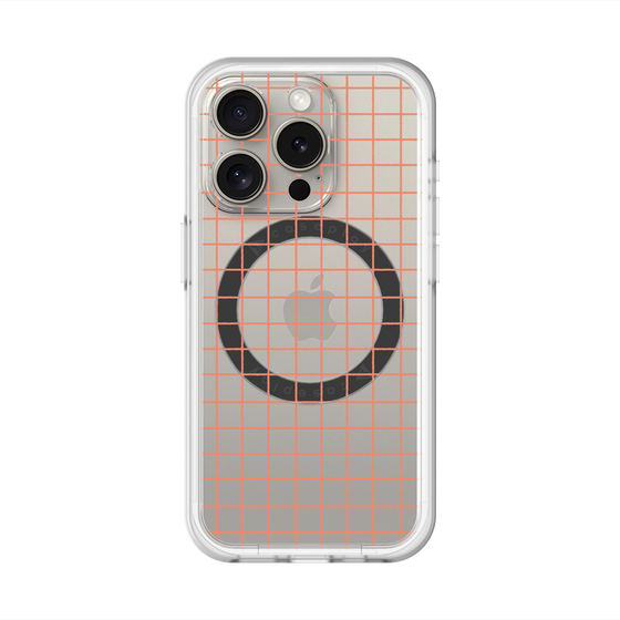 スリムプロテクションプレミアムケース with MagSafe［ オリジナル - 推し色チェック - オレンジ ］