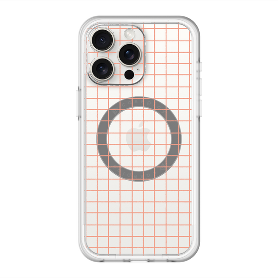 スリムプロテクションプレミアムケース with MagSafe［ オリジナル - 推し色チェック - オレンジ ］