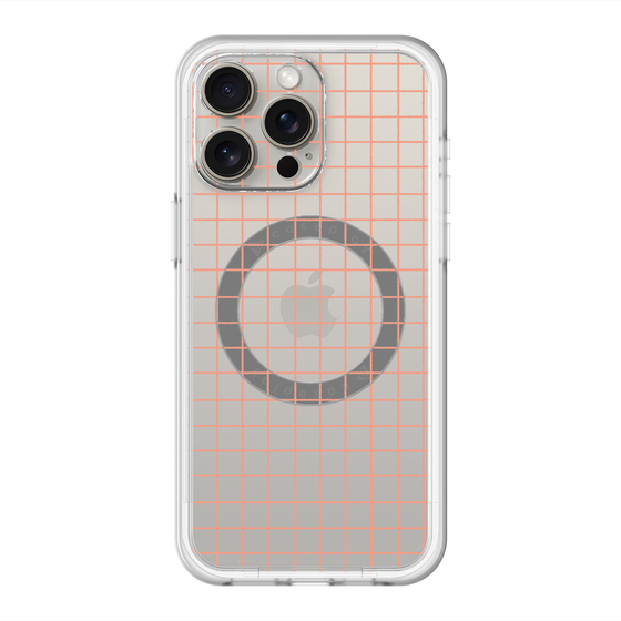 スリムプロテクションプレミアムケース with MagSafe［ オリジナル - 推し色チェック - オレンジ ］