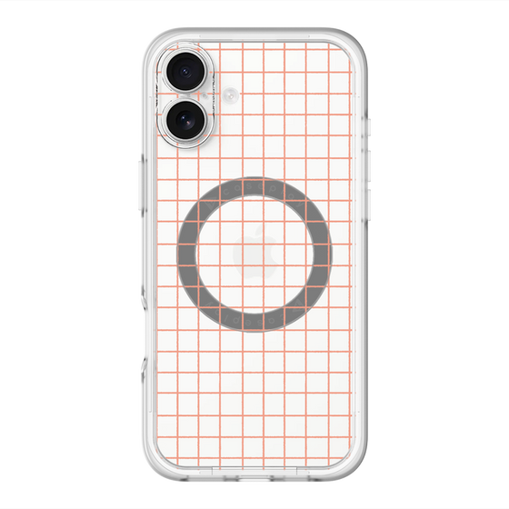 スリムプロテクションプレミアムケース with MagSafe［ オリジナル - 推し色チェック - オレンジ ］