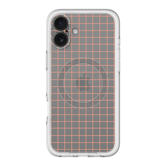 スリムプロテクションプレミアムケース with MagSafe［ オリジナル - 推し色チェック - オレンジ ］