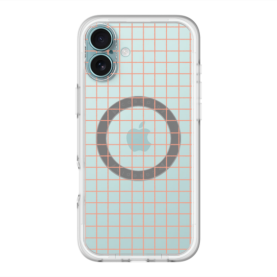 スリムプロテクションプレミアムケース with MagSafe［ オリジナル - 推し色チェック - オレンジ ］