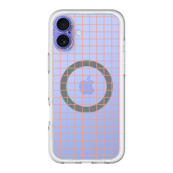 スリムプロテクションプレミアムケース with MagSafe［ オリジナル - 推し色チェック - オレンジ ］