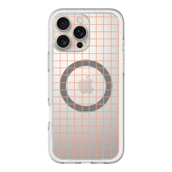 スリムプロテクションプレミアムケース with MagSafe［ オリジナル - 推し色チェック - オレンジ ］
