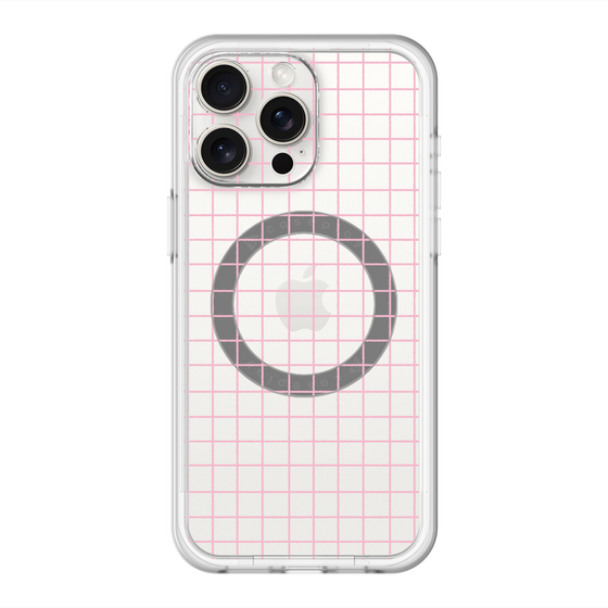 スリムプロテクションプレミアムケース with MagSafe［ オリジナル - 推し色チェック - ピンク ］