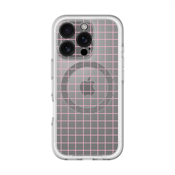 スリムプロテクションプレミアムケース with MagSafe［ オリジナル - 推し色チェック - ピンク ］