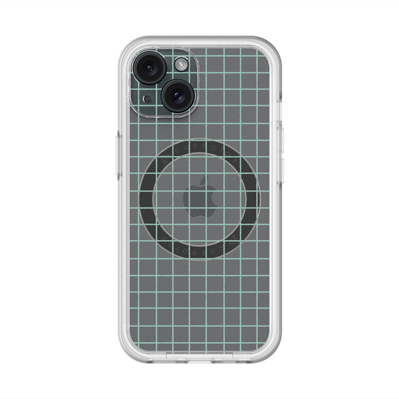 スリムプロテクションプレミアムケース with MagSafe［ オリジナル - 推し色チェック - グリーン ］