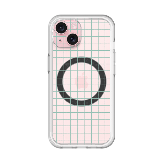 スリムプロテクションプレミアムケース with MagSafe［ オリジナル - 推し色チェック - グリーン ］