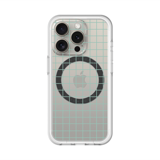 スリムプロテクションプレミアムケース with MagSafe［ オリジナル - 推し色チェック - グリーン ］