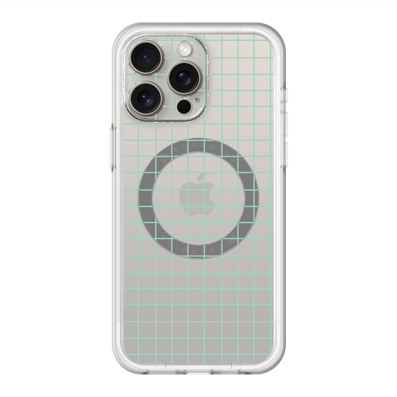 スリムプロテクションプレミアムケース with MagSafe［ オリジナル - 推し色チェック - グリーン ］