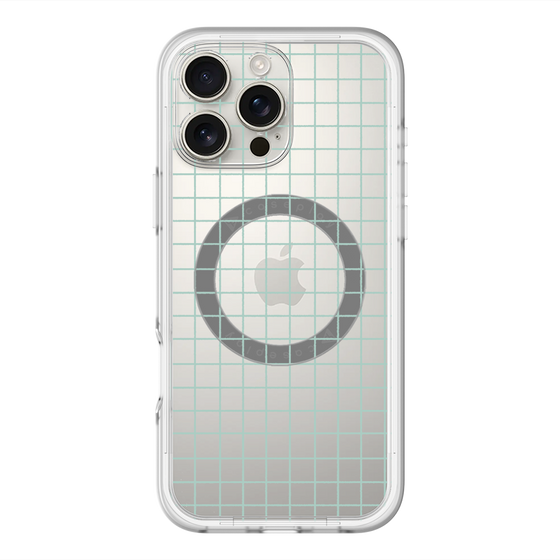 スリムプロテクションプレミアムケース with MagSafe［ オリジナル - 推し色チェック - グリーン ］