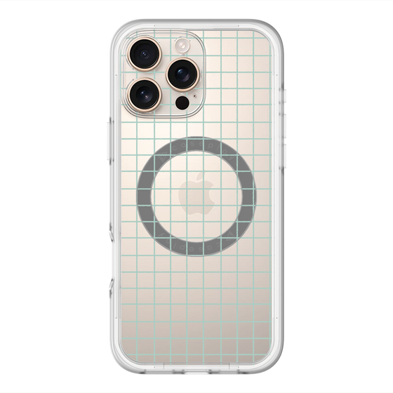 スリムプロテクションプレミアムケース with MagSafe［ オリジナル - 推し色チェック - グリーン ］