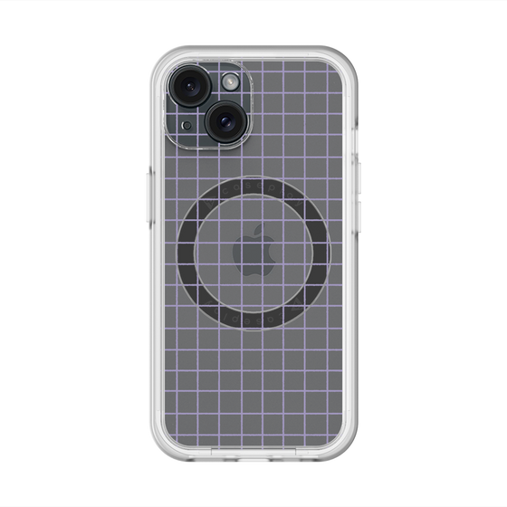 スリムプロテクションプレミアムケース with MagSafe［ オリジナル - 推し色チェック - パープル ］