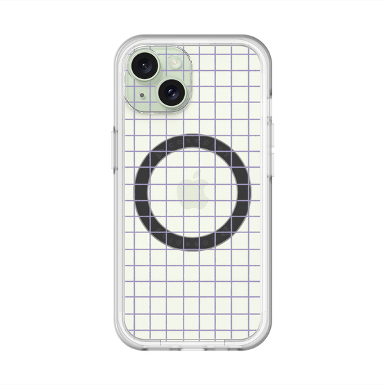 スリムプロテクションプレミアムケース with MagSafe［ オリジナル - 推し色チェック - パープル ］