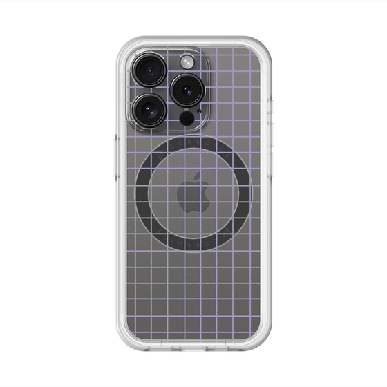 スリムプロテクションプレミアムケース with MagSafe［ オリジナル - 推し色チェック - パープル ］