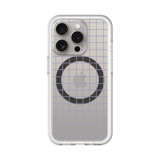 スリムプロテクションプレミアムケース with MagSafe［ オリジナル - 推し色チェック - パープル ］