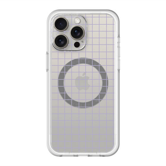 スリムプロテクションプレミアムケース with MagSafe［ オリジナル - 推し色チェック - パープル ］