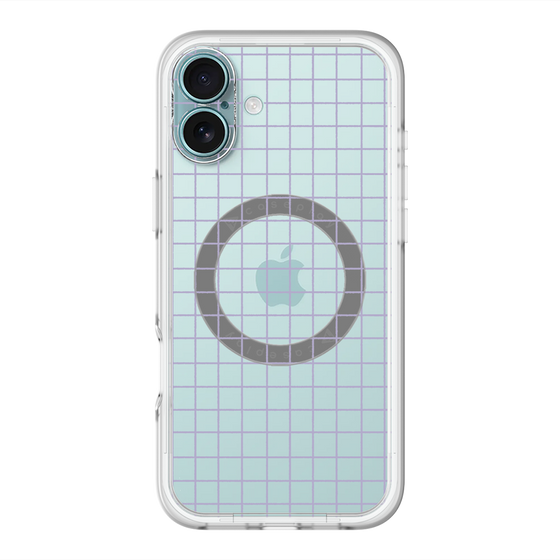 スリムプロテクションプレミアムケース with MagSafe［ オリジナル - 推し色チェック - パープル ］