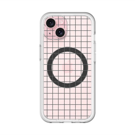 スリムプロテクションプレミアムケース with MagSafe［ オリジナル - 推し色チェック - ブラック ］