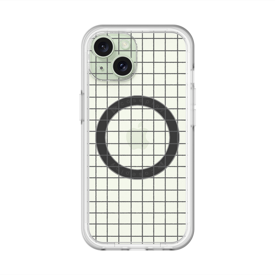 スリムプロテクションプレミアムケース with MagSafe［ オリジナル - 推し色チェック - ブラック ］