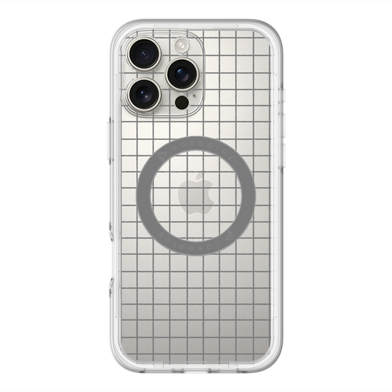 スリムプロテクションプレミアムケース with MagSafe［ オリジナル - 推し色チェック - ブラック ］