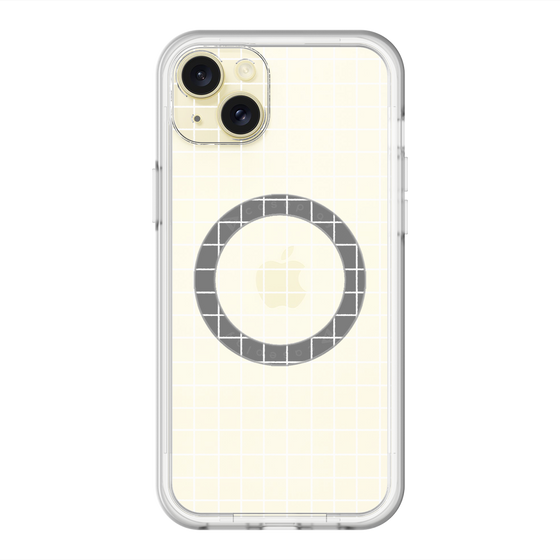スリムプロテクションプレミアムケース with MagSafe［ オリジナル - 推し色チェック - ホワイト ］