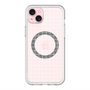 スリムプロテクションプレミアムケース with MagSafe［ オリジナル - 推し色チェック - ホワイト ］