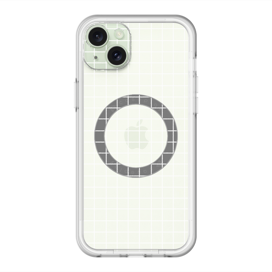 スリムプロテクションプレミアムケース with MagSafe［ オリジナル - 推し色チェック - ホワイト ］