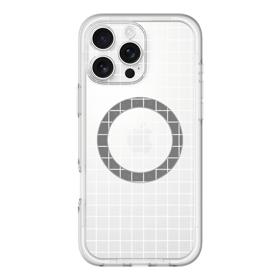 スリムプロテクションプレミアムケース with MagSafe［ オリジナル - 推し色チェック - ホワイト ］
